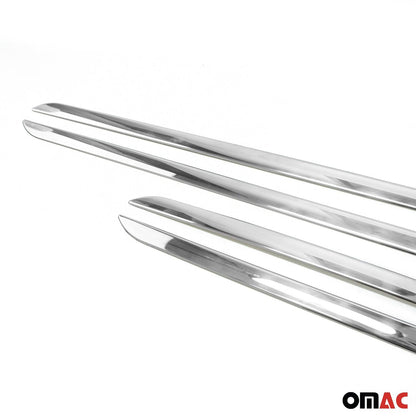 OMAC Side Door Molding Trim Skirt Garnish for Smart Forfour 2014-2019 Steel Silver 4x 4752131