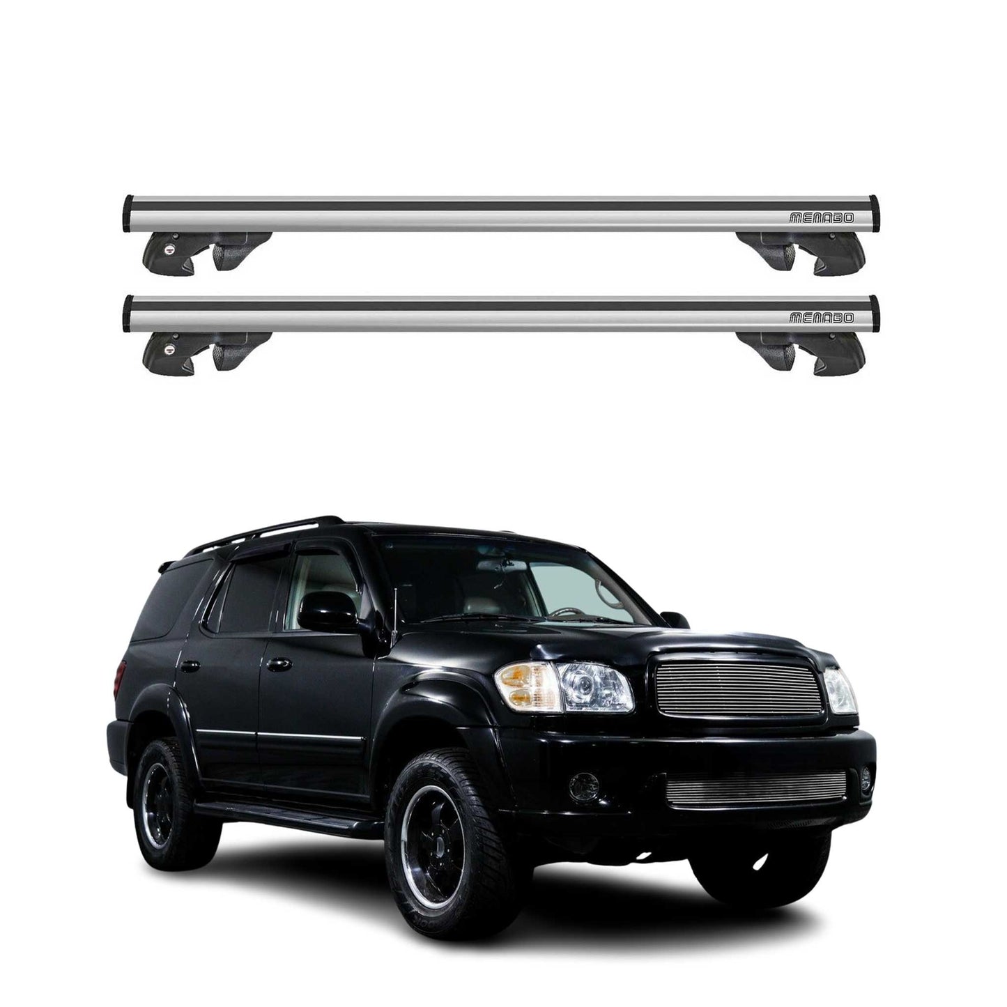 2001-2007 Toyota Sequoia Roof Rack Cross Bars Silver