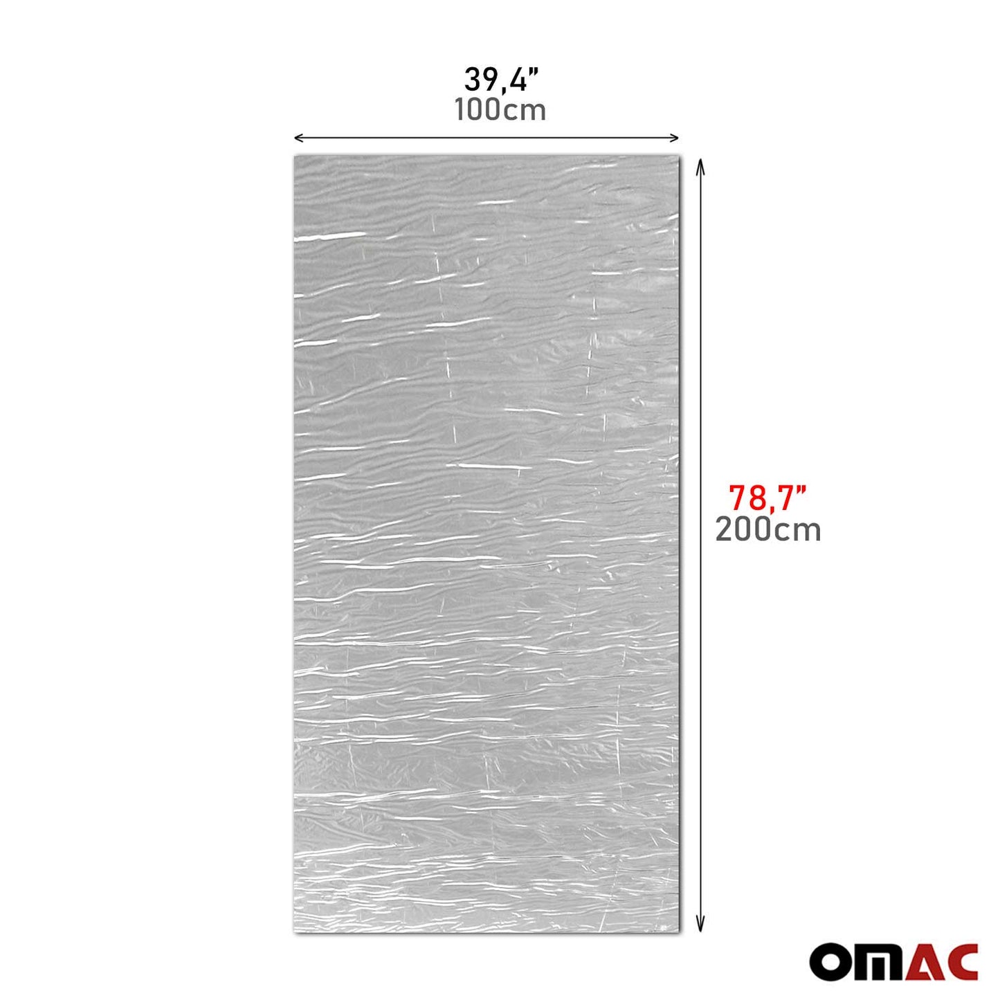 OMAC Heat Shield Thermal Sound Deadening Insulation Noise Proof Deadener 78,7"x39,4" U022128