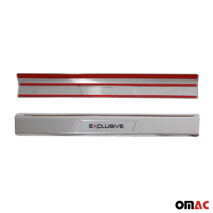 OMAC Door Sill Scuff Plate Scratch Protector for VW Tiguan 2009-2011 Exclusive Steel 7514092E