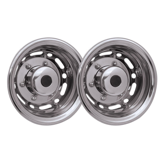 2015-2025 Ford Transit 16" Dual Wheel Simulator Hubcaps Chrome Rear 2Pcs