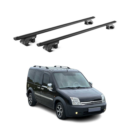 2010-2013 Ford Transit Connect Roof Rack Cross Bars Black Luggage Carrier 2 Pcs