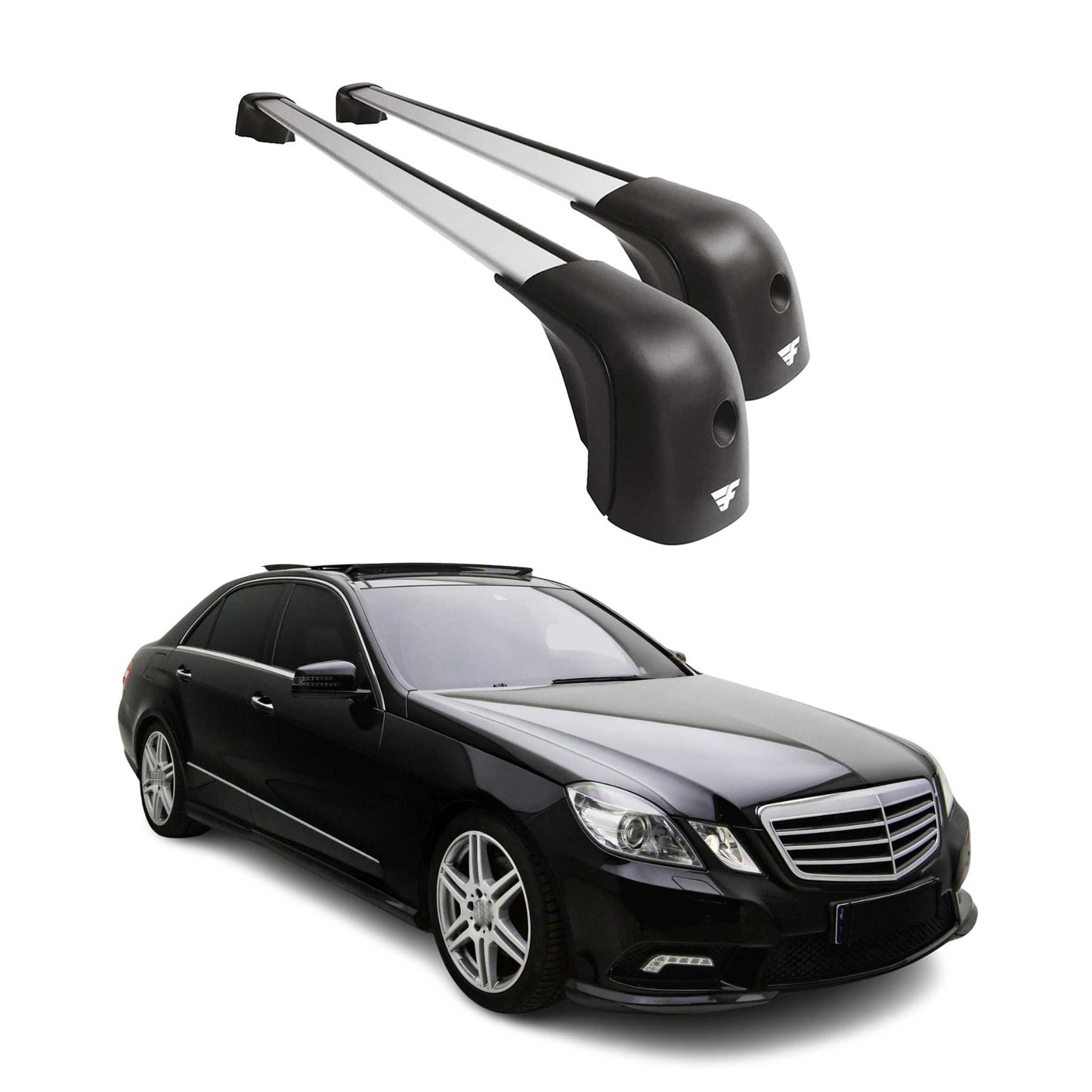 2010-2016 Mercedes E Class W212 Sedan Roof Racks Cross Bars Silver