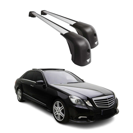 2010-2016 Mercedes E Class W212 Sedan Roof Racks Cross Bars Silver