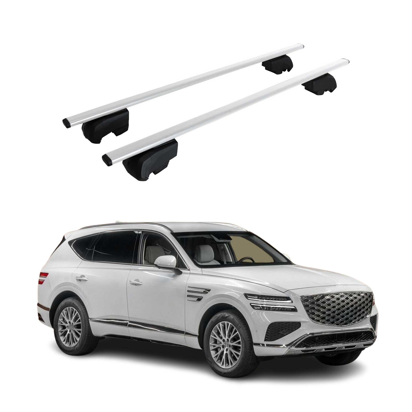 2021-2026 Genesis Gv80 Roof Rack Cross Bars Silver