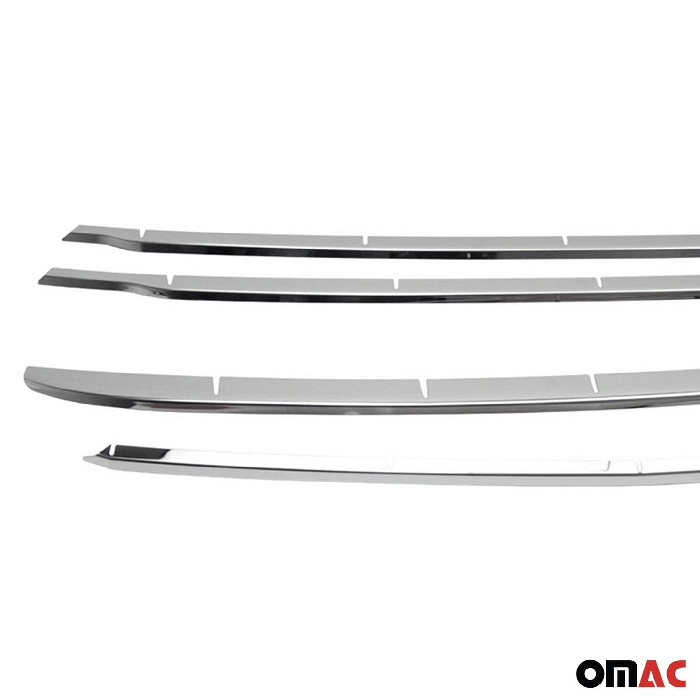 2014-2019 Ford Transit Connect Front Bumper Trim Molding Stainless Steel Silver 4 Pcs