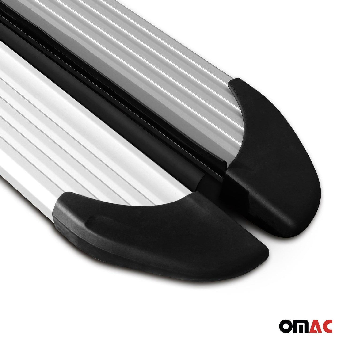 OMAC Running Boards Side Step Nerf Bars for Hyundai Tucson 2010-2015 Alu Silver 2x '3208939