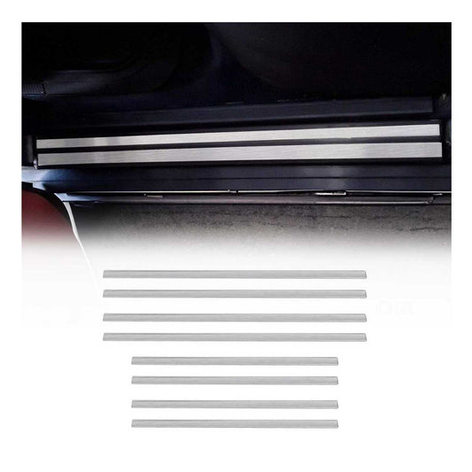 1996-2002 Mercedes E Class W210 Sedan Door Sill Covers Stainless Steel Brushed 8x
