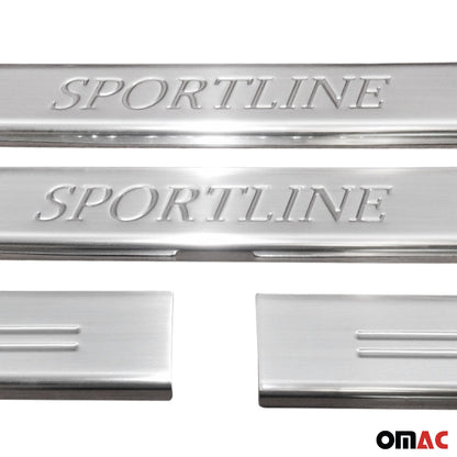 OMAC Door Sill Scuff Plate Scratch for Land Rover Range Rover 2013-2017 Steel 4x 6002091