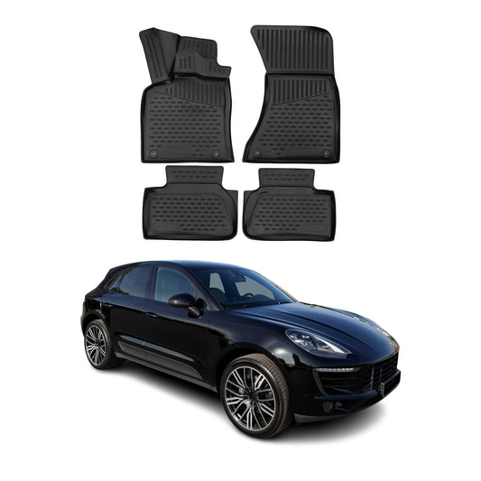 2015-2025 Porsche Macan Floor Mats Liners Full Set All Weather Black