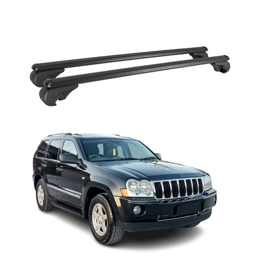 2005-2010 Jeep Grand Cherokee Roof Rack Cross Bars Black