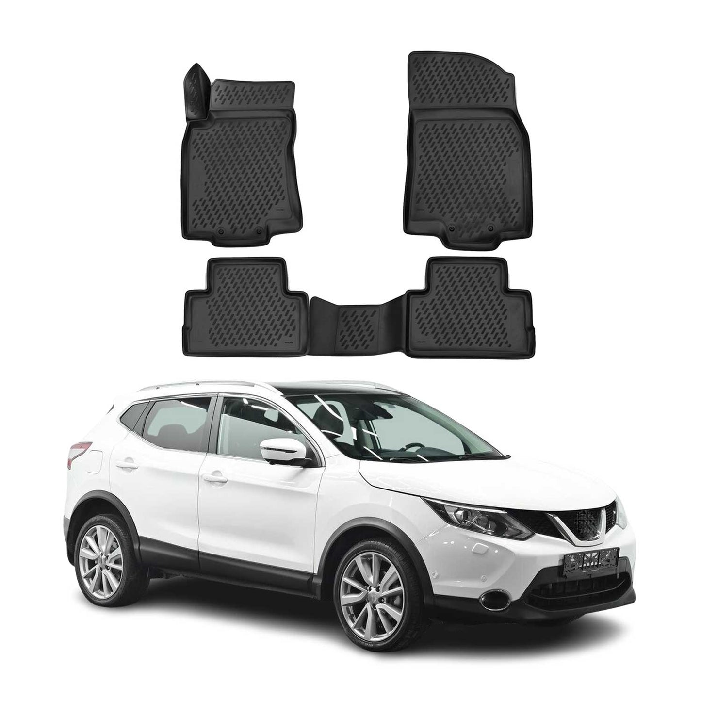 2017-2022 Nissan Rogue Sport Floor Mats Liners Full Set All Weather Black