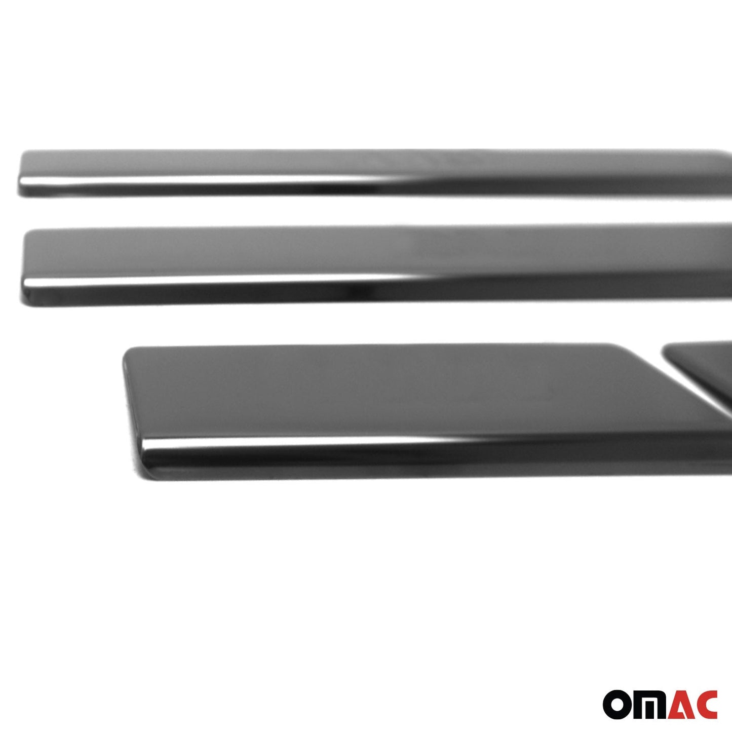 OMAC Door Sill Scuff Plate Scratch Protector for Renault Clio 2012-2018 Steel Dark 4x 6116091B