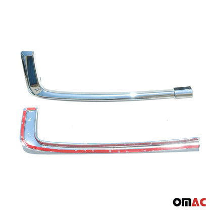 OMAC Front Bumper Grill Trim Molding for Acura TSX 2009-2014 Silver 2 Pcs U003653