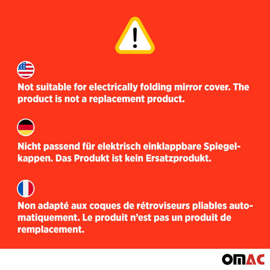 2008-2014 Mini Cooper Clubman R55 Side Mirror Cover Caps Stainless Steel Silver 2 Pcs