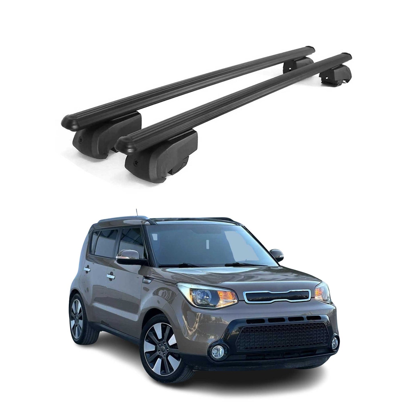 2014-2019 Kia Soul Roof Rack Cross Bars Black