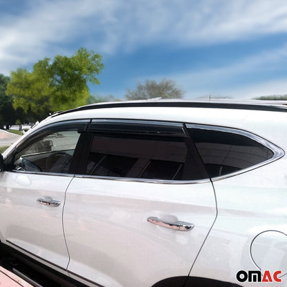 OMAC Window Molding Trim Streamer for Hyundai Tucson 2016-2021 Steel Silver 14 Pcs '3224146