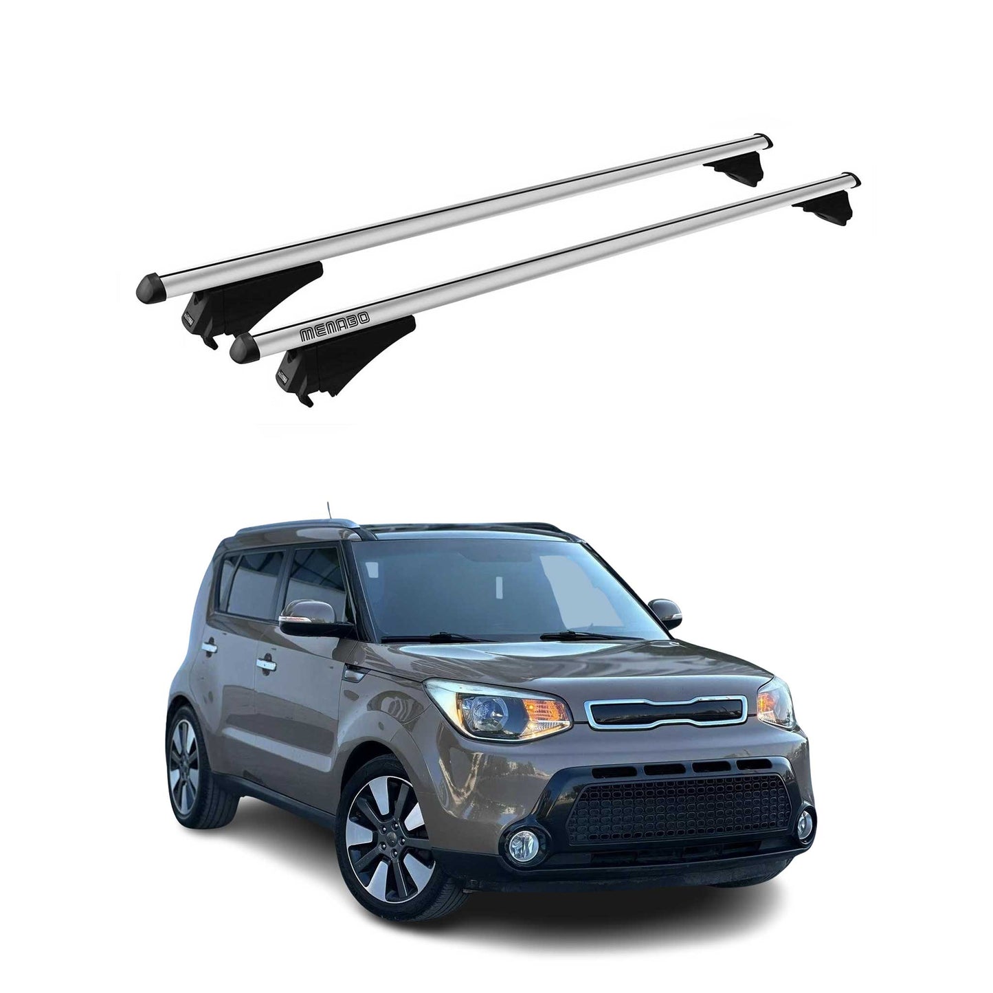 2014-2019 Kia Soul Roof Rack Cross Bars Silver