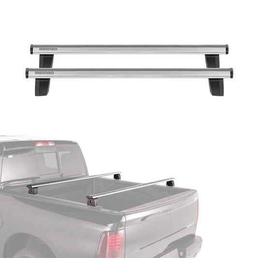 OMAC Menabo Truck Bed Rack fits Universal Aluminum Pick Up Ladder Rack Silver 2Pcs '000125700000