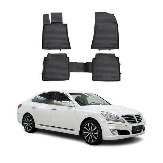2011-2016 Hyundai Equus Floor Mats Liners Full Set All Weather Black