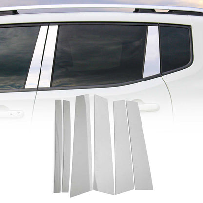 2016-2019 Mercedes GLC Class Coupe C253 Window B Pillar Posts Trim Stainless Steel 6x