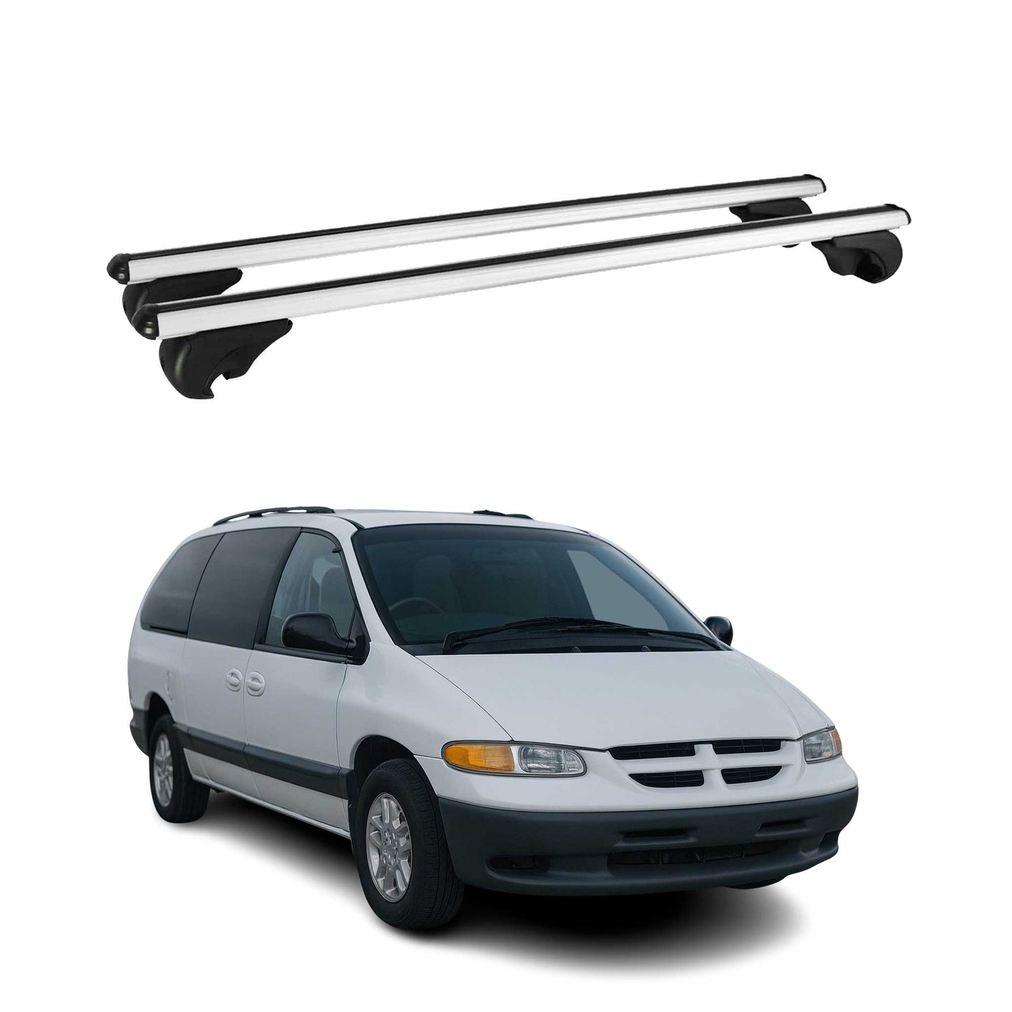 2001-2007 Dodge Grand Caravan Roof Rack Cross Bars Silver
