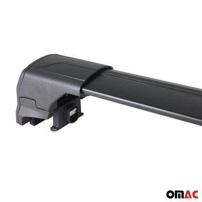 OMAC Alu Roof Racks Cross Bars Luggage for BMW 2 Series Active Tourer 2014-2021 Black 1227916B