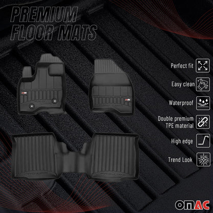 2011-2015 Ford Explorer Premium Floor Mats Liners Full Set All Weather Heavy Duty