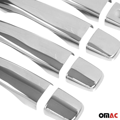 OMAC Car Door Handle Cover Protector for Nissan Rogue 2014-2023 Steel Chrome 8 Pcs 5023041