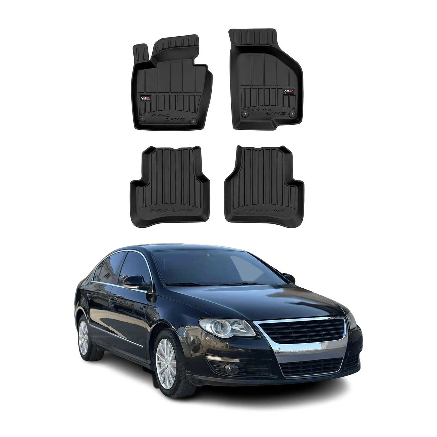 2006-2010 VW Passat B6 Wagon Premium Floor Mats Liners Full Set All Weather Heavy Duty
