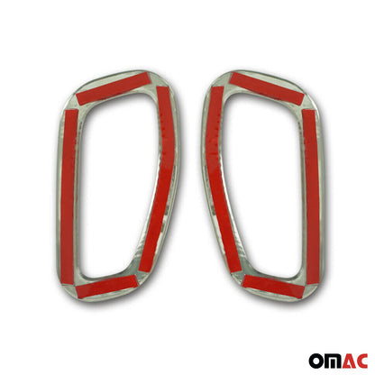 2015-2024 Jeep Renegade Side Indicator Signal Trim Cover Silver Steel 2 Pcs