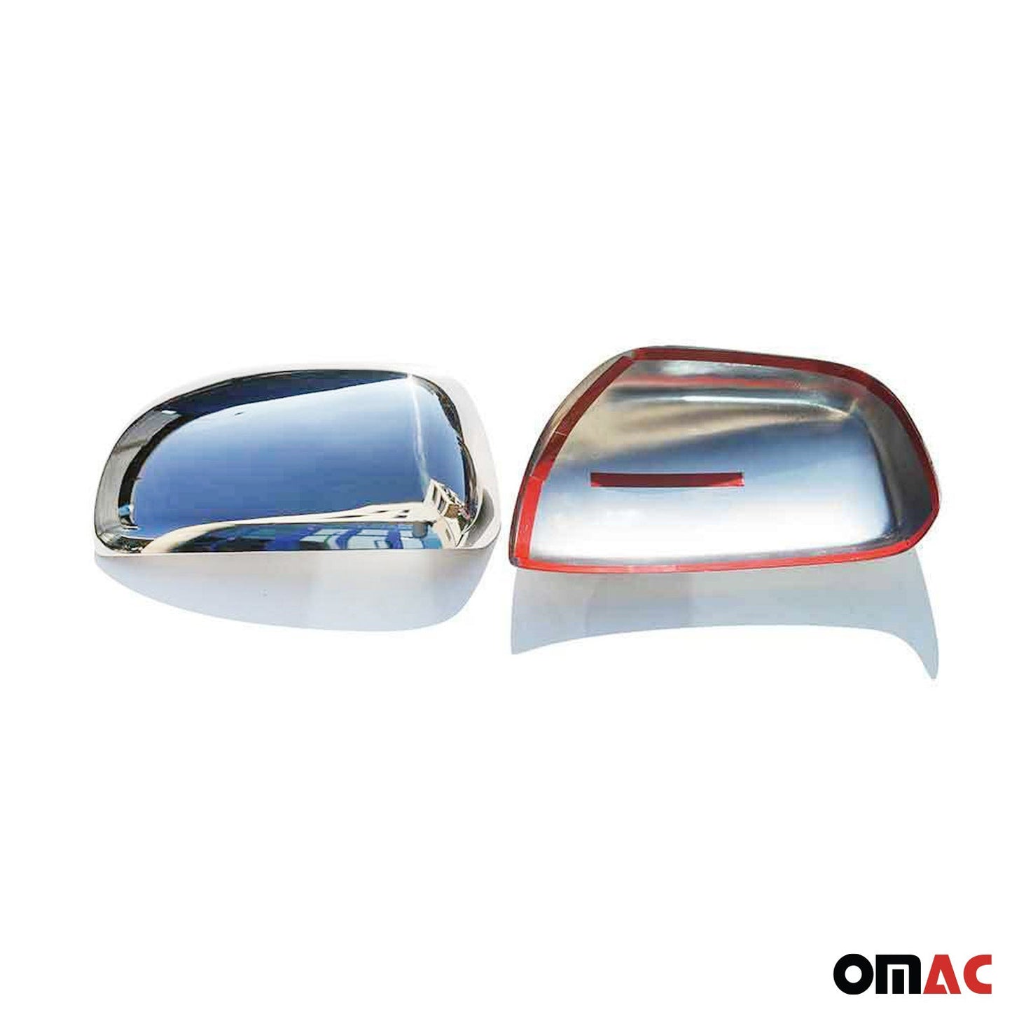 OMAC Side Mirror Cover Caps Fits Toyota RAV4 2006-2009 Steel Silver 2 Pcs 7005111