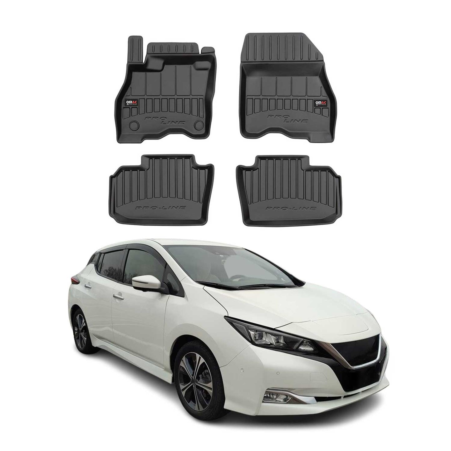 2018-2025 Nissan Leaf Premium Floor Mats Liners Full Set All Weather Heavy Duty
