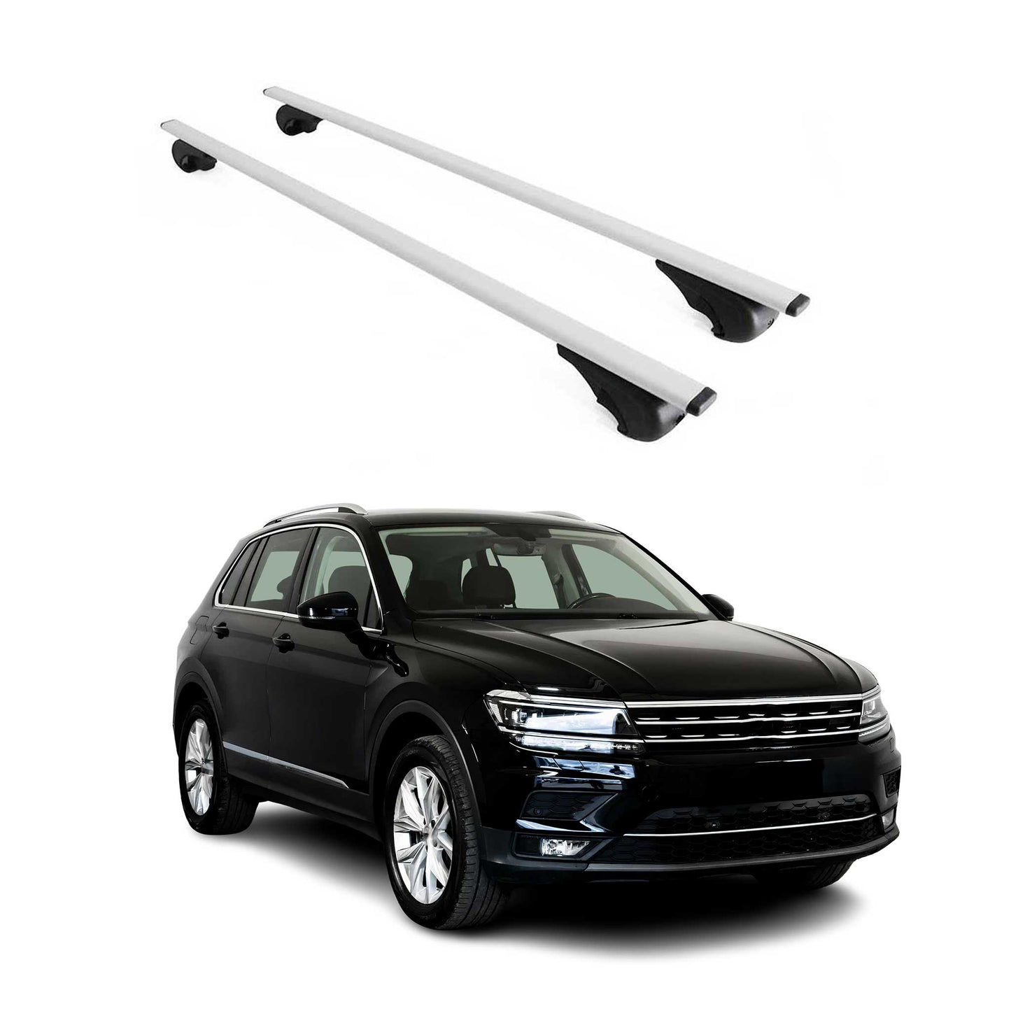 2017-2018 VW Tiguan Limited Roof Rack Cross Bars Silver