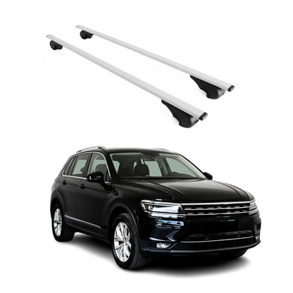 2017-2018 VW Tiguan Limited Roof Rack Cross Bars Silver