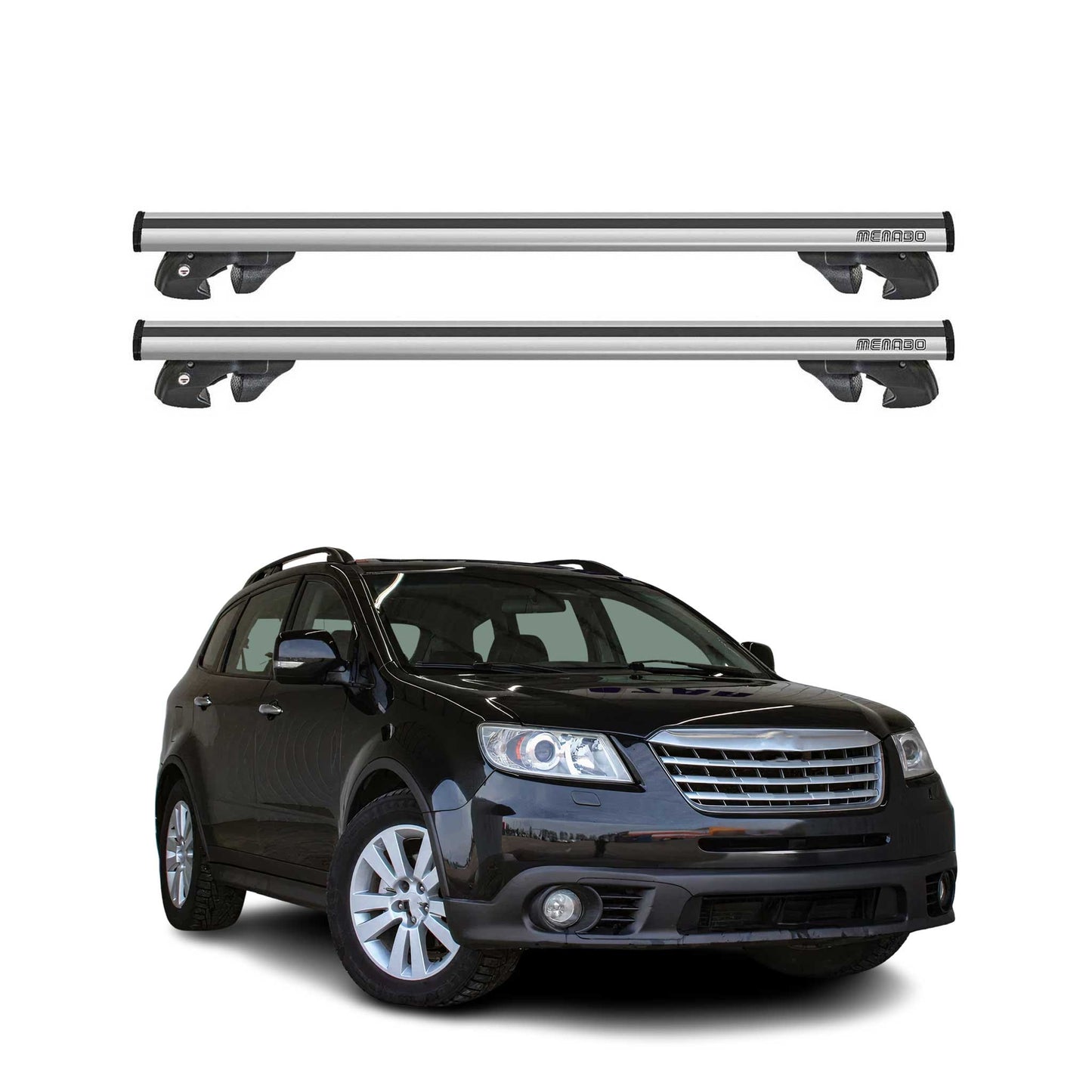 2008-2014 Subaru Tribeca Roof Rack Cross Bars Silver