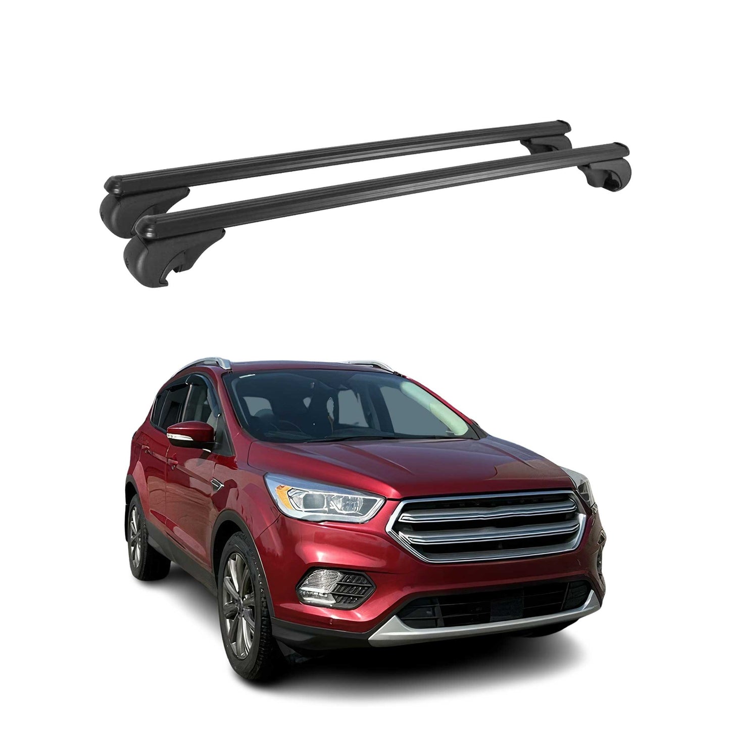 2013-2019 Ford Escape Roof Rack Cross Bars Black