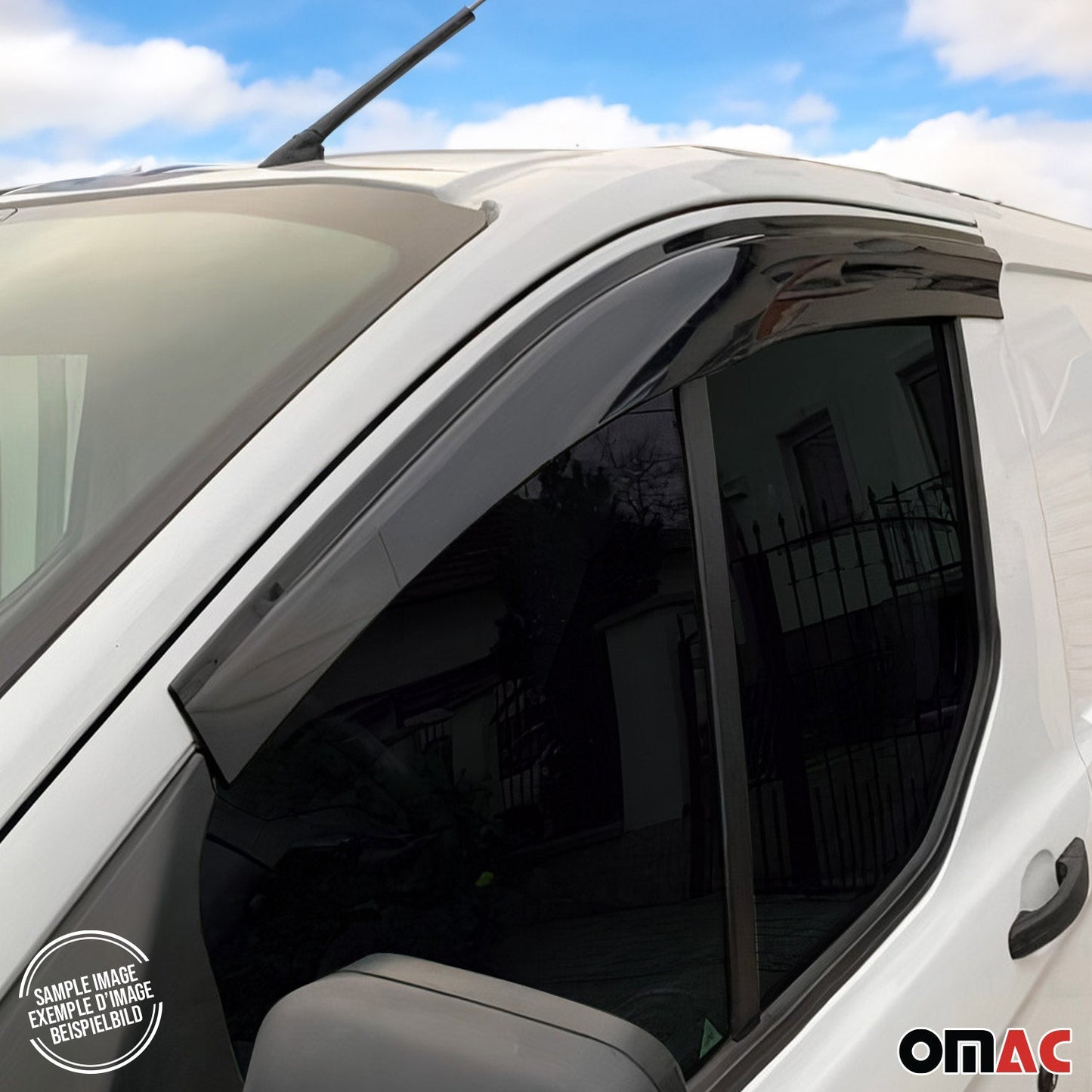OMAC For 2014-2021 Ford Transit Window Visor Sun Shade Wind Deflector Rain Guard 2x 2626200S