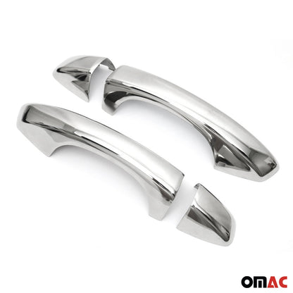 OMAC Car Door Handle Cover Protector for VW Golf 2015-2021 Steel Chrome 4 Pcs '7515042