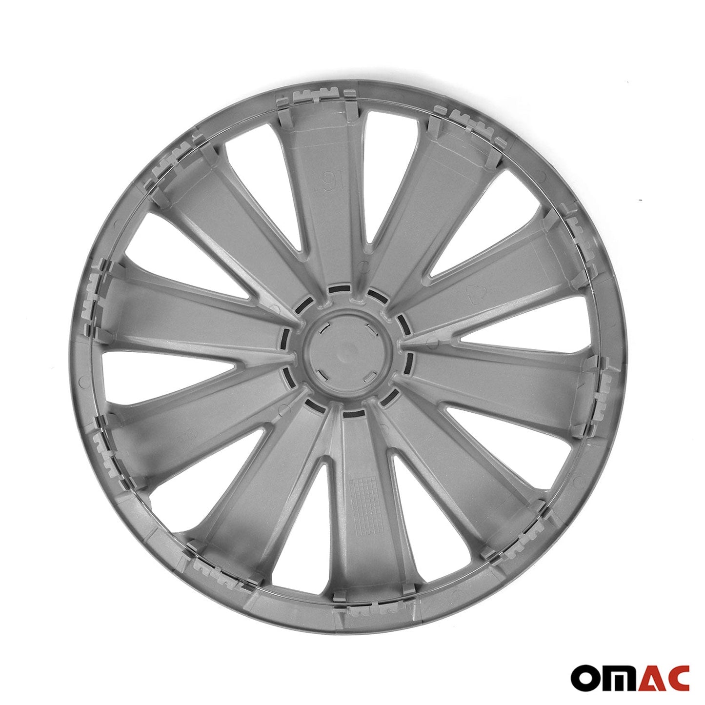 OMAC 16" Wheel Covers Hubcaps 4Pcs for Subaru Impreza Silver Gray Gloss U015836