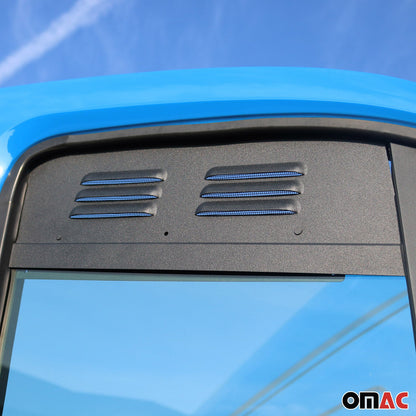 OMAC Car Ventilation Window Air Vent for Ford Transit 2015-2024 Aluminium Black 2Pcs 2626HM001