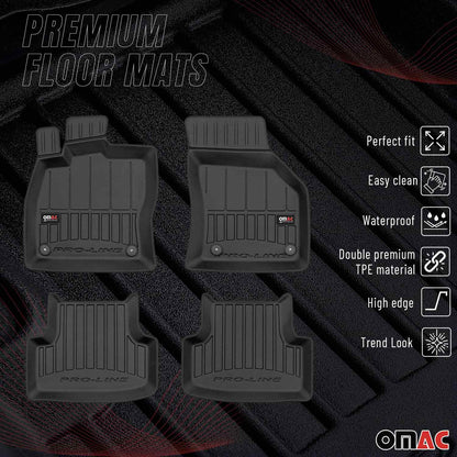 2017-2025 VW T-Roc Premium Floor Mats Liners Full Set All Weather Heavy Duty