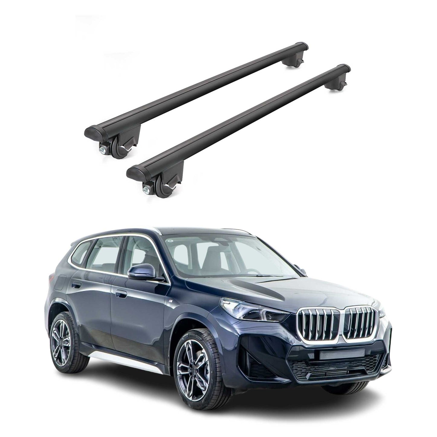 2022-2025 BMW X1 U11 Roof Rack Cross Bars Luggage Lbs Black 2 Pcs
