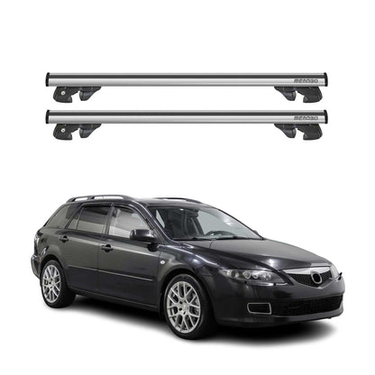 2003-2008 Mazda 6 Roof Rack Cross Bars Silver