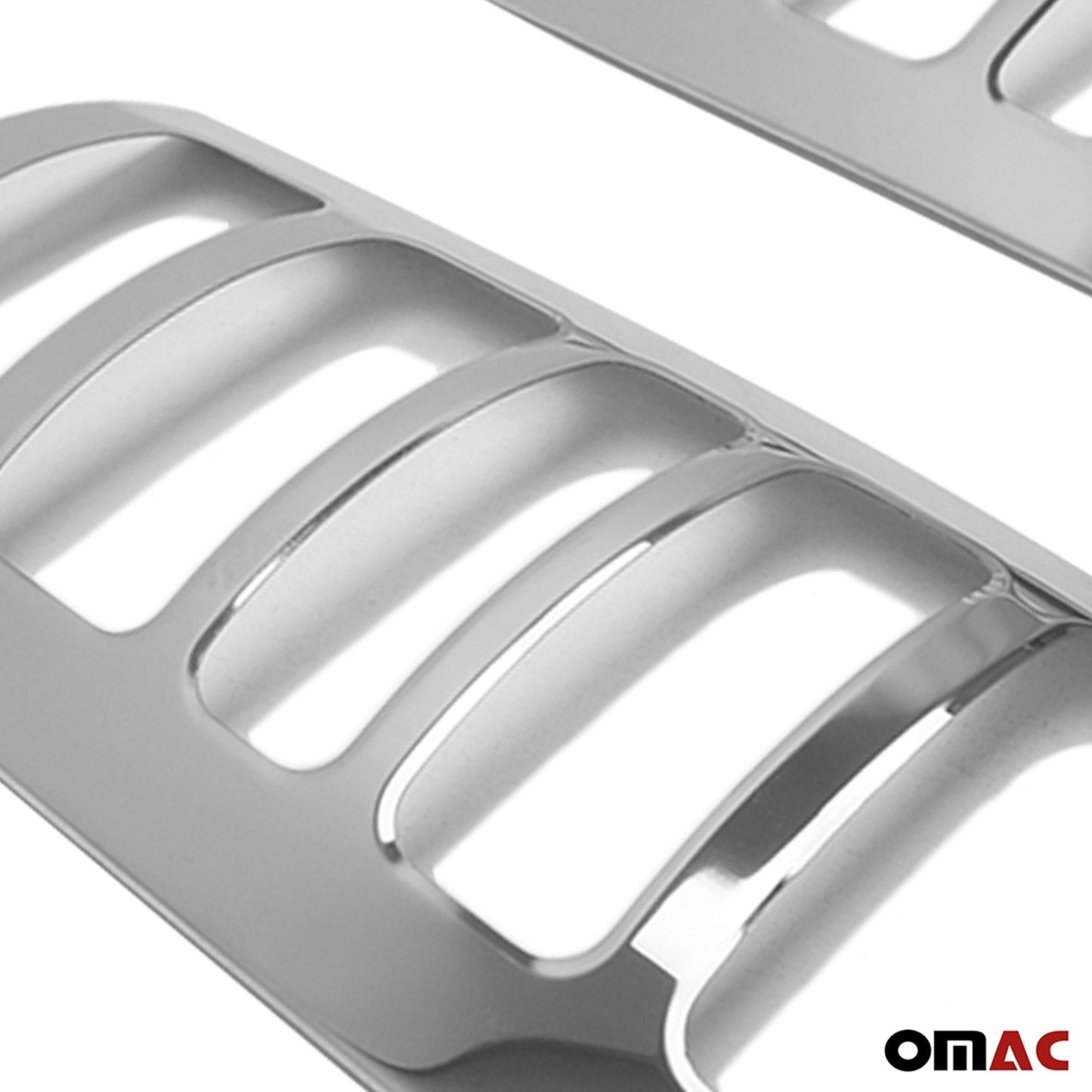 OMAC Trunk Tail Light Trim Frame for Ford Transit Connect 2010-2013 Steel Silver 2Pcs 2620101