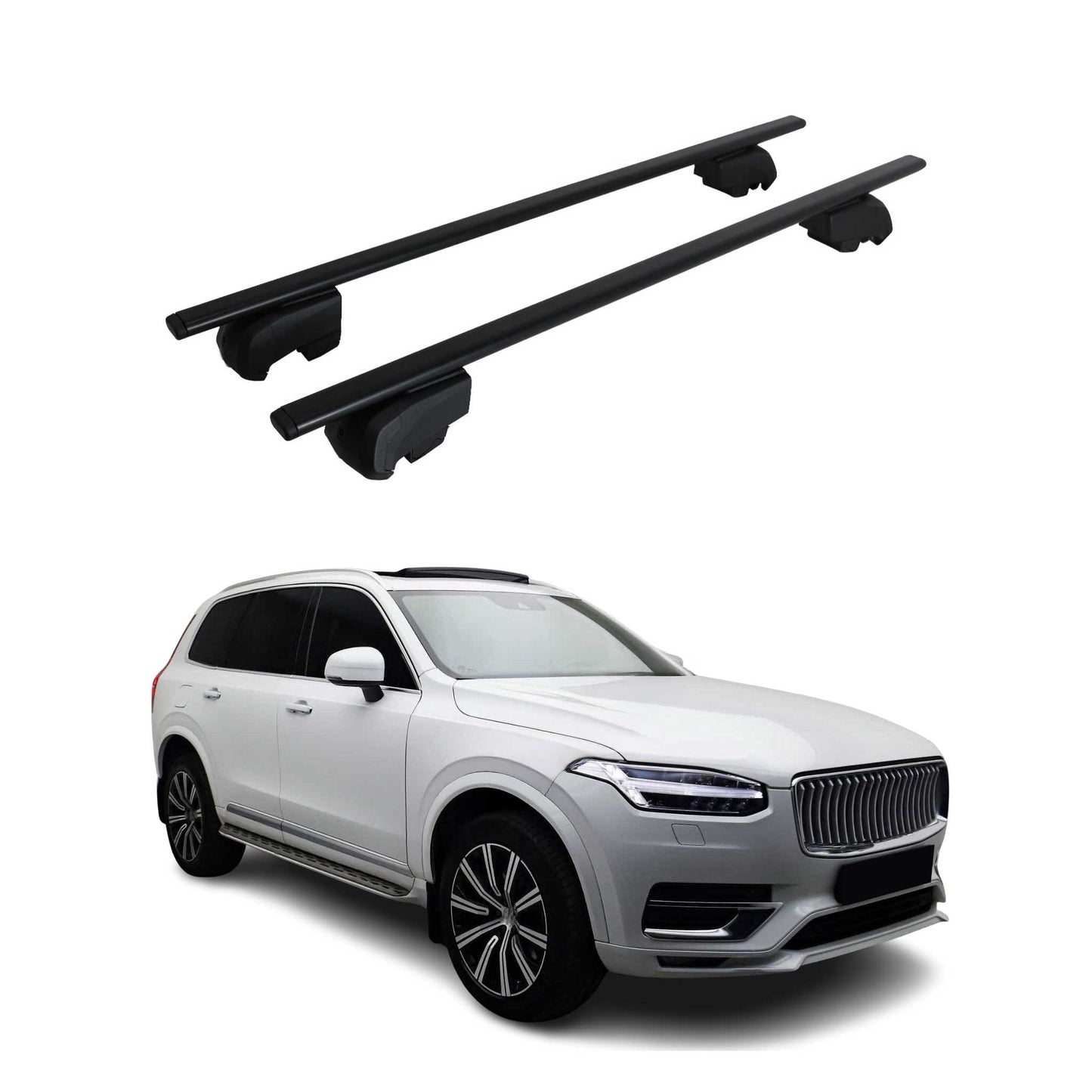2016-2026 Volvo XC90 Roof Rack Cross Bars Black