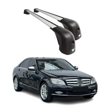 2010-2014 Mercedes C Class W204 OE Style Roof Racks Cross Bars Silver