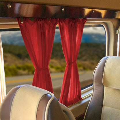 2014-2025 RAM ProMaster L3 Long WB Side Window Curtain Sunshade Red 14x