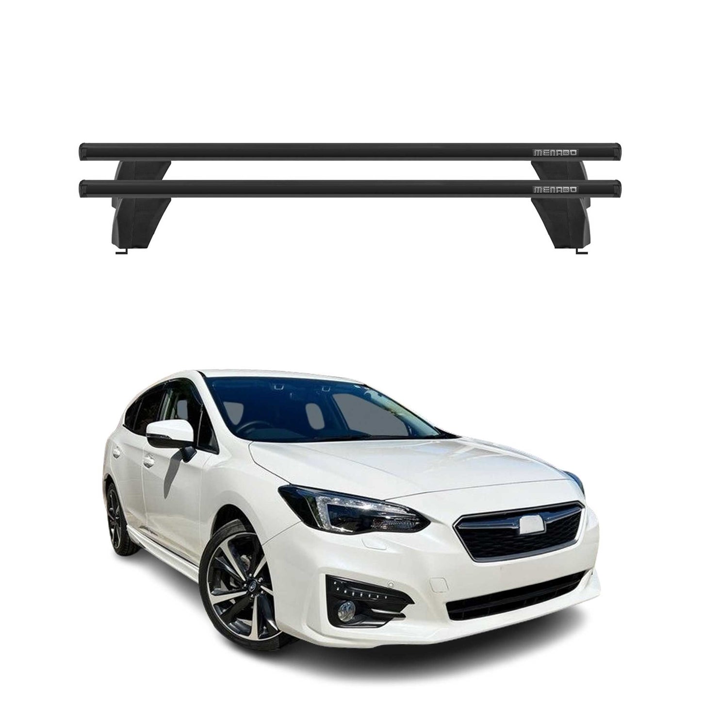 2017-2023 Subaru Impreza Roof Rack Cross Bars Black