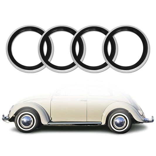 4x Portawalls Black White Wall Tire Insert 16" Rims Sidewall Set